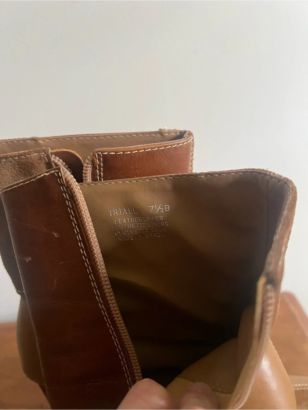 Vintage Steve Madden Leather Ankle Boots Women’s 7.5 Brown Pointed Toe Y2K